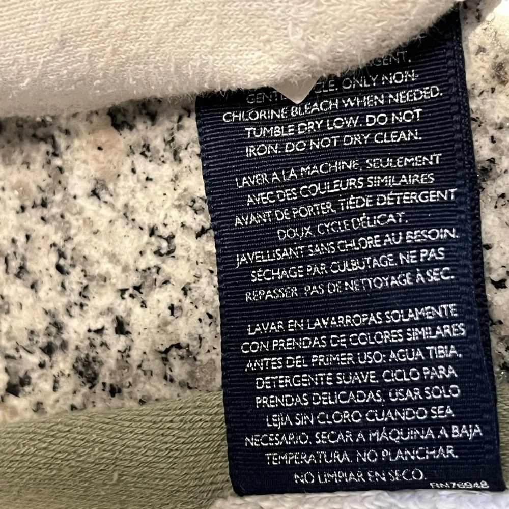 Nautica Olive Green & White Striped Towel Letters on the backside are inverted.
